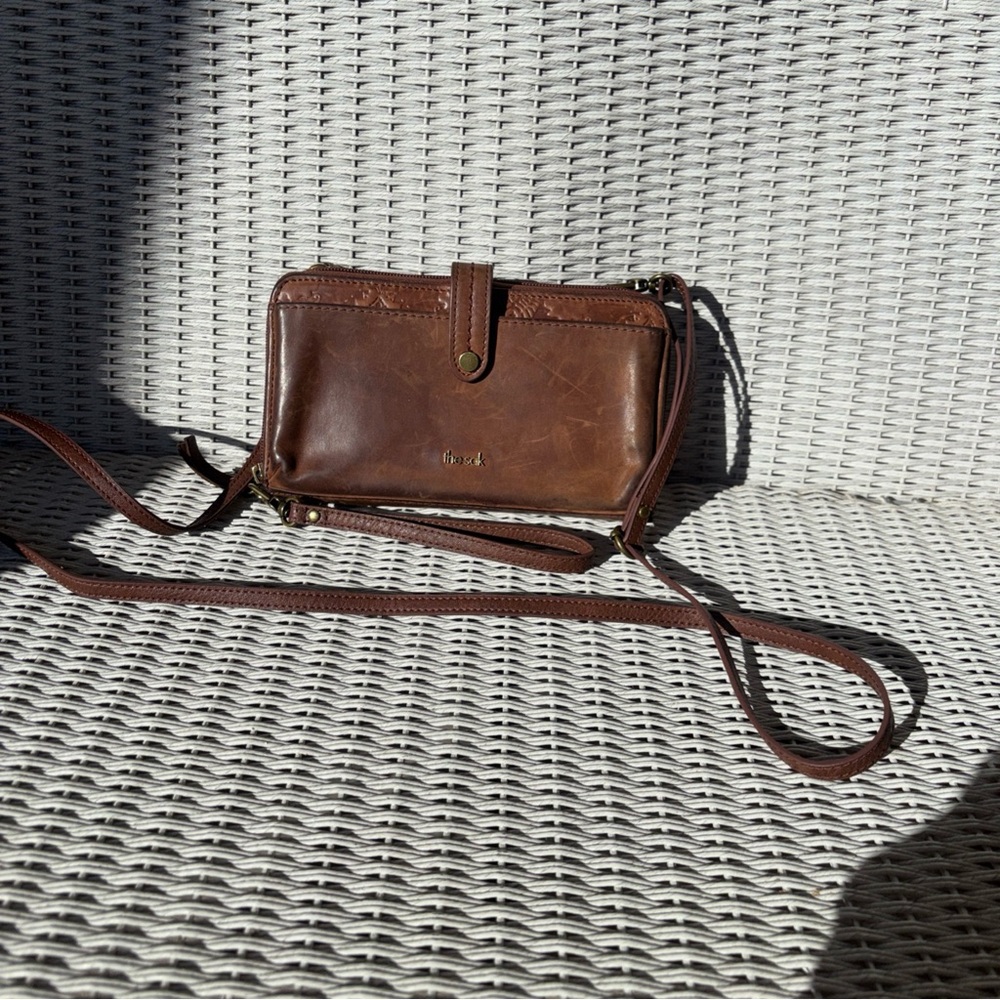 The Sak Tan 100% Leather Crossbody Bag